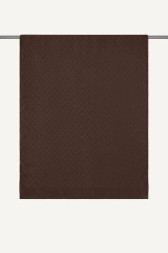 Kahve Piramit Monogram Desen Mercan Şal