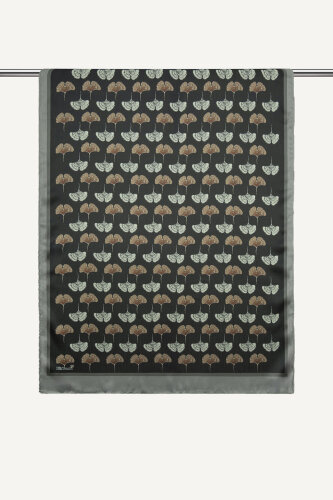 Kahve Yonca Desenli İdol Vual Şal