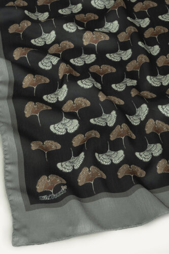 Kahve Yonca Desenli İdol Vual Şal (1)