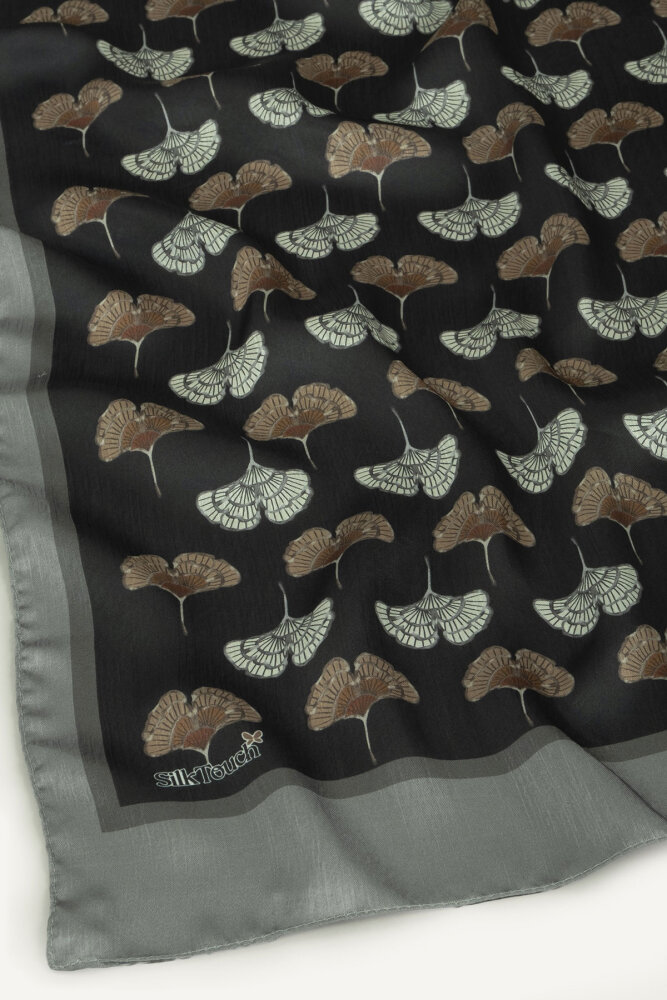 Kahve Yonca Desenli İdol Vual Şal - 2