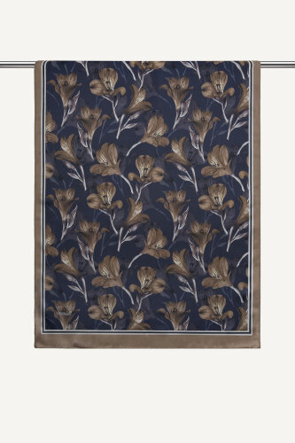 Karamel Lale Desenli İdol Vual Şal