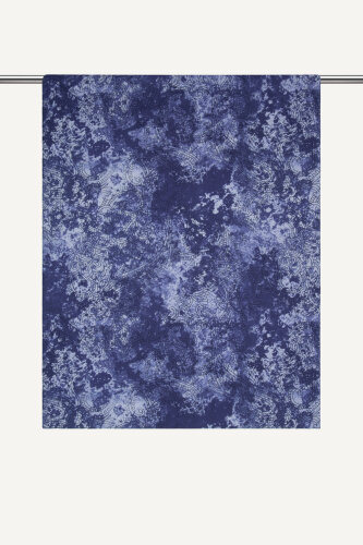 Lacivert Etnik Dantel Desen Rami Şal (1)