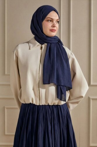 Lacivert Mercan Şal