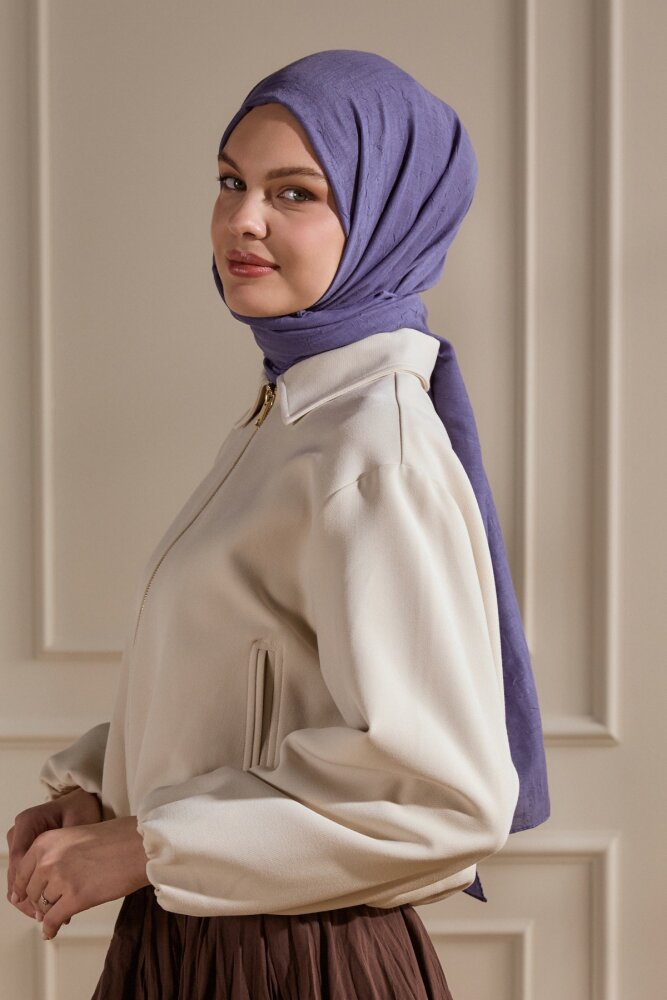 Lila Kraş Şal - 1