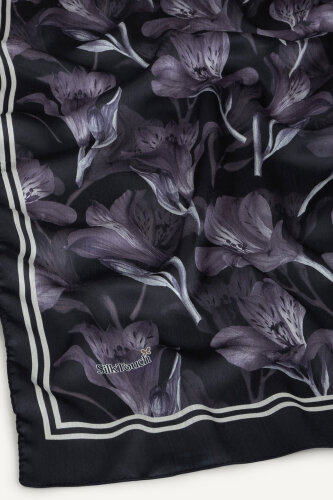 Lila Lale Desenli İdol Vual Şal (1)