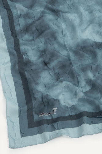 Mint Bulut Desen Kraş Eşarp - 3