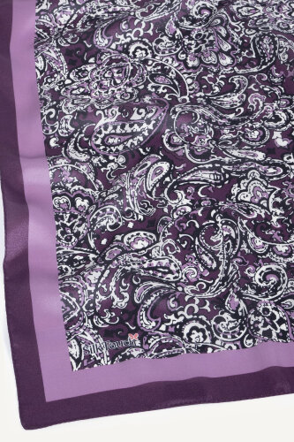 Mor Etnik Desen Kristal Eşarp - 3