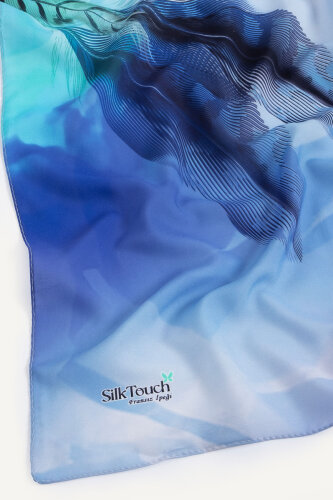 Mor Kehribar Tüyü Desenli Fransız İpeği Şal - 3