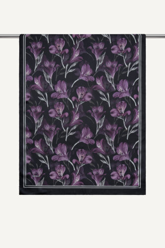 Mor Lale Desenli İdol Vual Şal