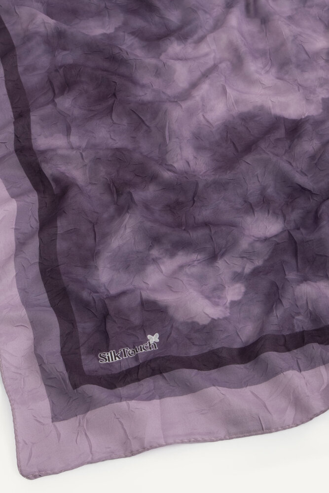 Mürdüm Bulut Desen Kraş Eşarp - 3