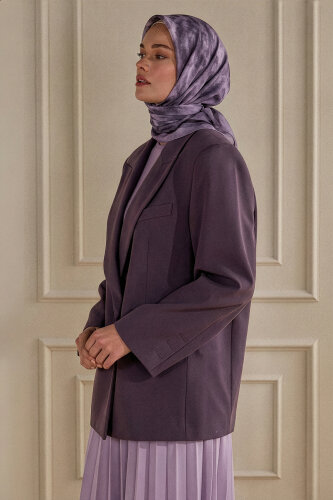 Mürdüm Bulut Desen Kraş Eşarp