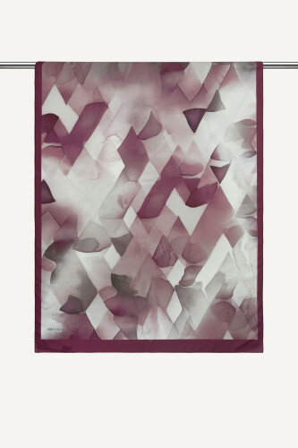 Mürdüm Kristal Işıltı Desenli Fransız İpeği Şal (1)