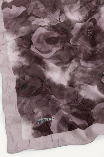 Pudra Suluboya Gül Desenli Kraş Şal (1)