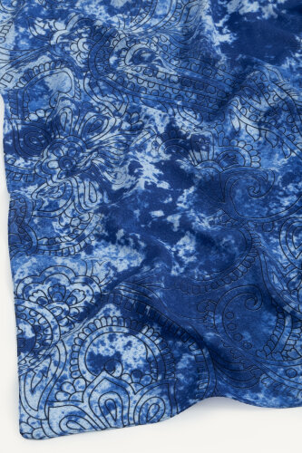 Saks Etnik Dantel Desen Rami Şal (1)