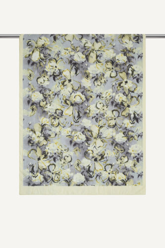 Sarı Pamuk Esintisi Desen Kraş Şal 