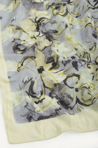 Sarı Pamuk Esintisi Desen Kraş Şal (1)