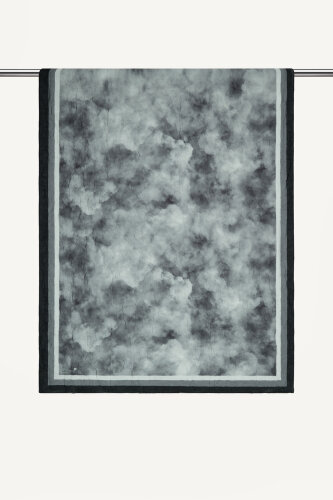 Siyah Bulut Desenli Kraş Şal