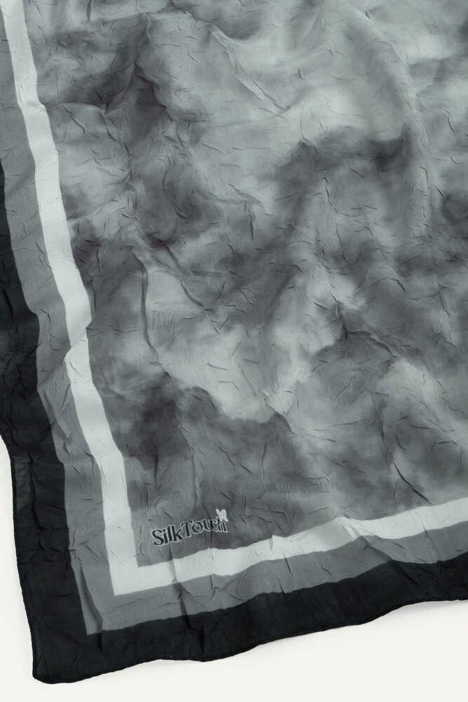 Siyah Bulut Desenli Kraş Şal - 2