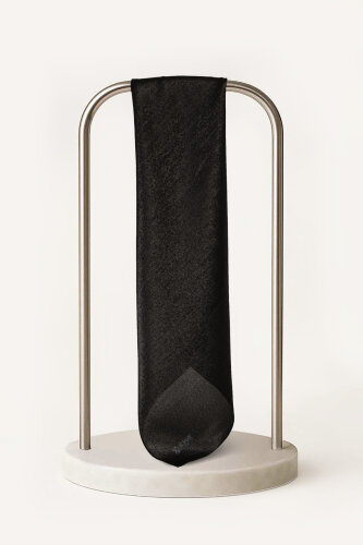 Siyah Düz Renk Kehribar Eşarp (1)