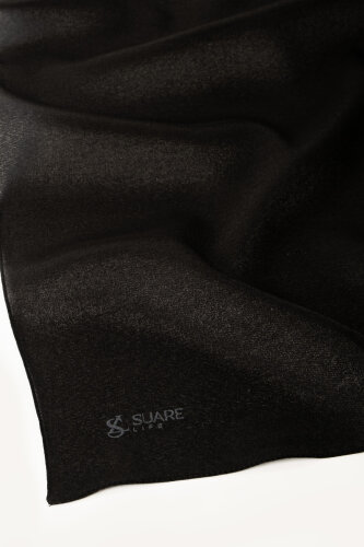 Siyah Düz Renk Kehribar Eşarp - 3