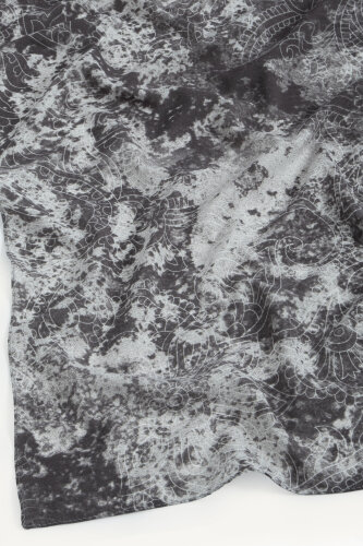 Siyah Etnik Dantel Desen Rami Şal (1)