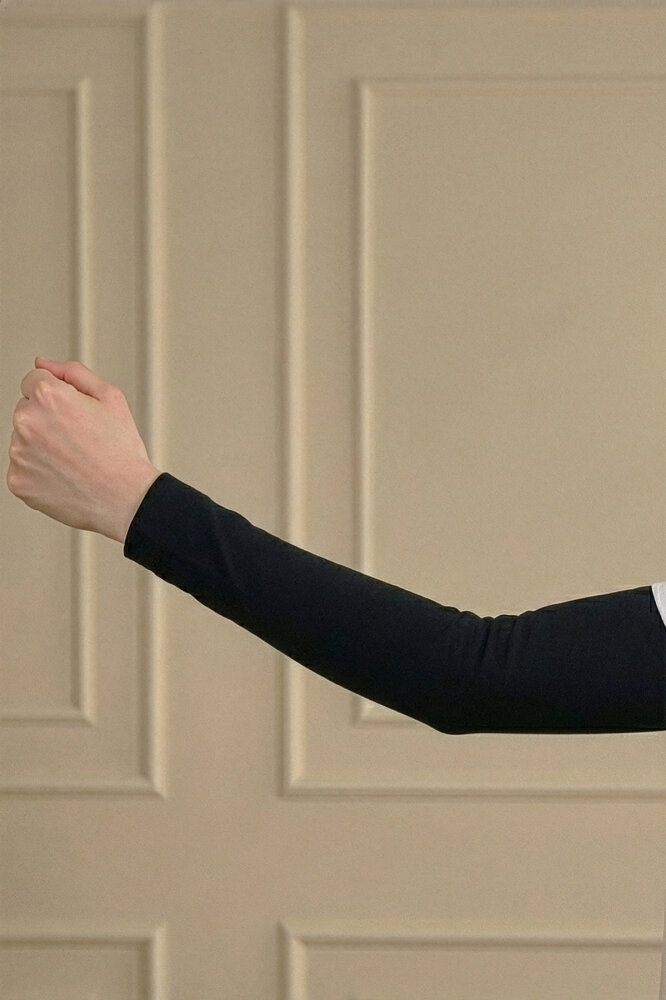 Siyah Türban Tesettür Kolluk - 2