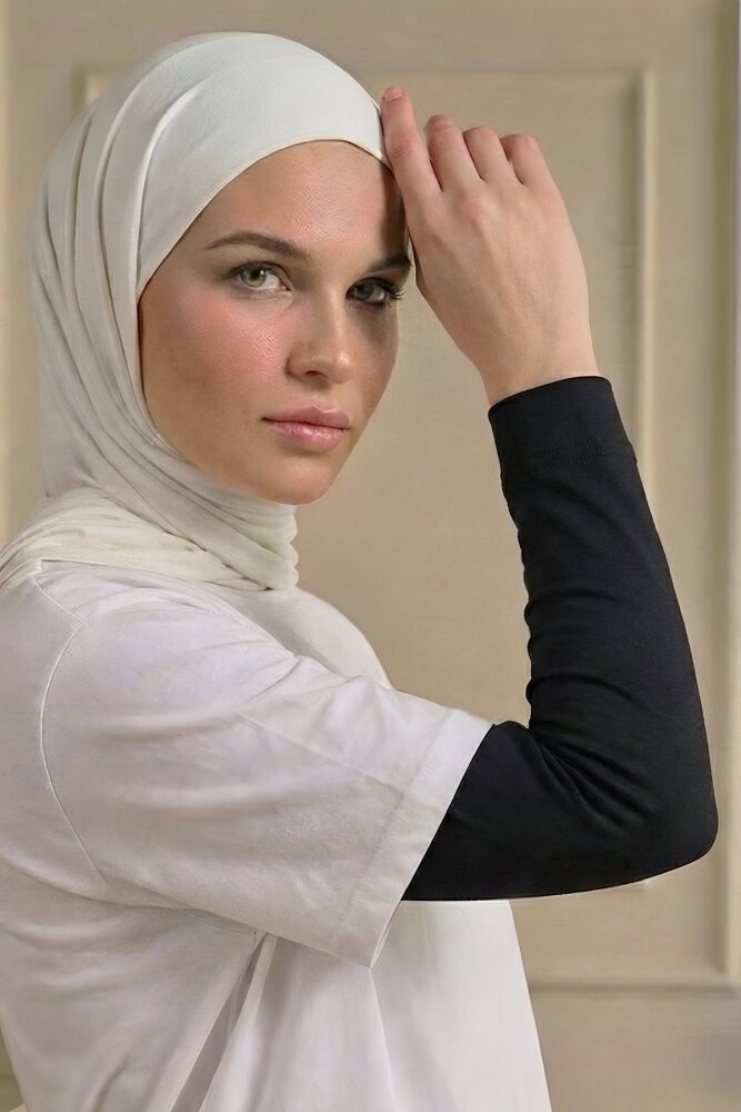 Siyah Türban Tesettür Kolluk - 1