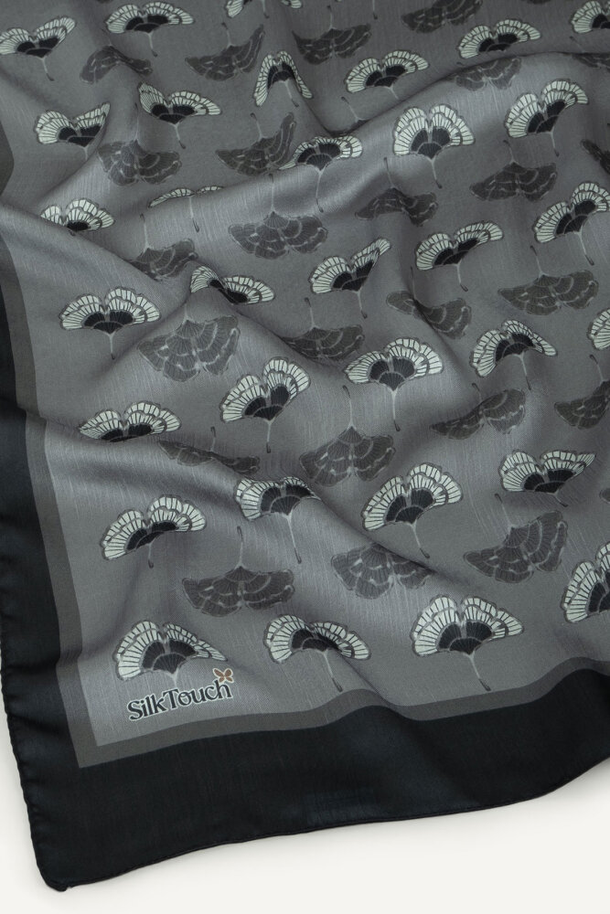  Siyah Yonca Desenli İdol Vual Şal - 2