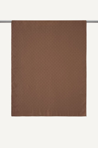 Tarçın Piramit Monogram Desen Mercan Şal