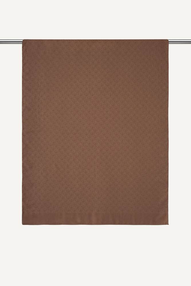 Tarçın Piramit Monogram Desen Mercan Şal - 1