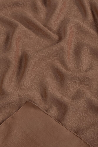 Tarçın Piramit Monogram Desen Mercan Şal (1)