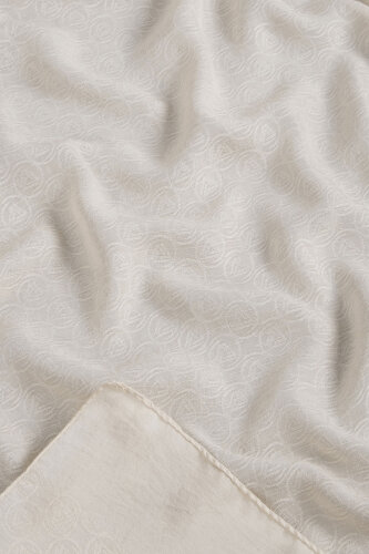 Taş Piramit Monogram Desen Mercan Şal (1)