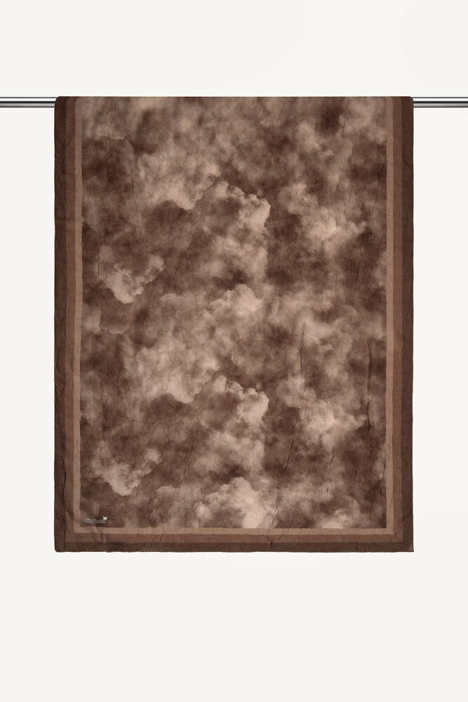 Toprak Bulut Desenli Kraş Şal - 1