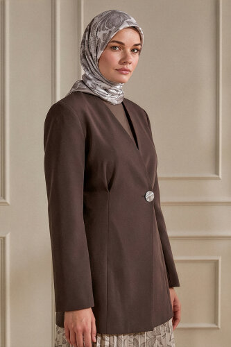 Toprak Zambak Desen Natural Eşarp