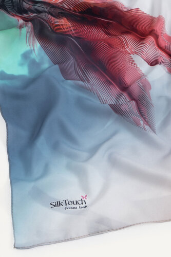 Vizon Kehribar Tüyü Desenli Fransız İpeği Şal - 3