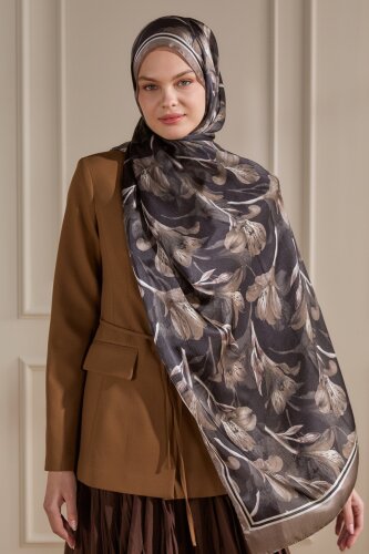 Vizon Lale Desenli İdol Vual Şal