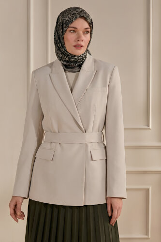 Vizon Leopar Desenli Kraş Eşarp