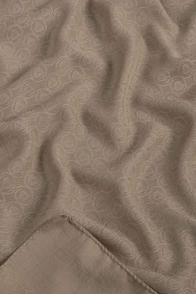 Vizon Piramit Monogram Desen Mercan Şal - 2