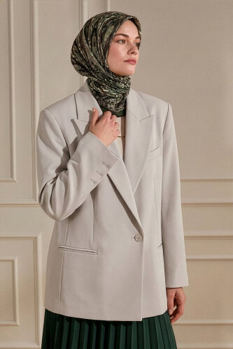 Yeşil Miras Desenli Müslin Eşarp