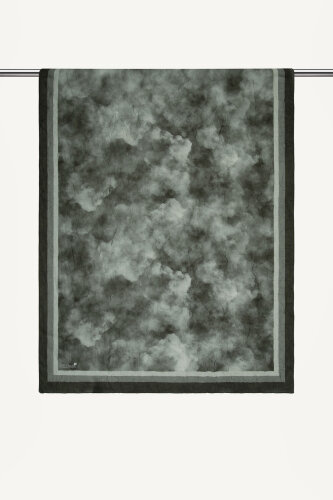 Zümrüt Bulut Desenli Kraş Şal