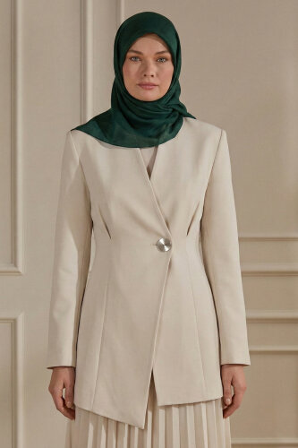 Zümrüt Düz Renk Kehribar Eşarp