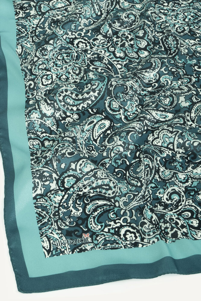 Zümrüt Etnik Desen Kristal Eşarp - 3