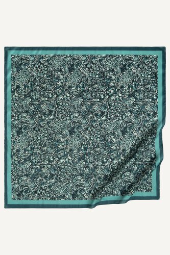 Zümrüt Etnik Desen Kristal Eşarp (1)