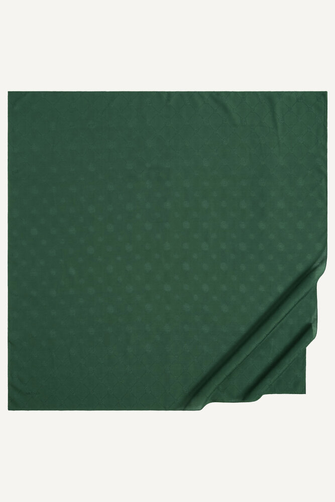 Zümrüt Monogram Desen Mercan Eşarp - 2