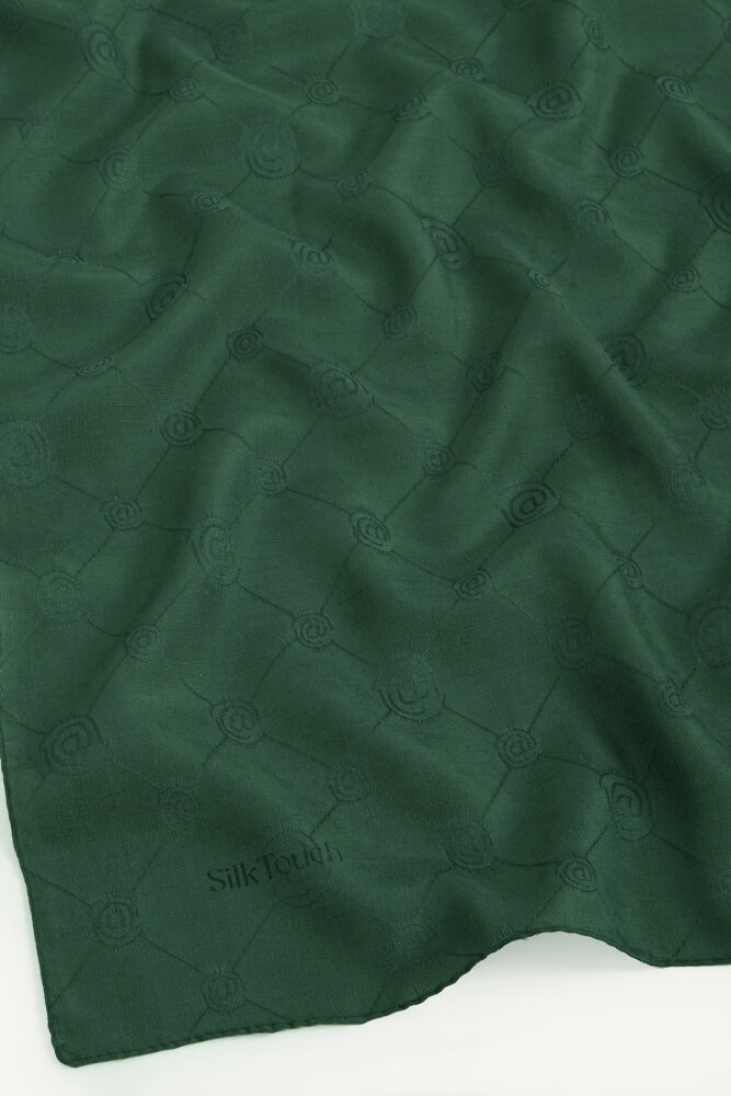 Zümrüt Monogram Desen Mercan Eşarp - 3