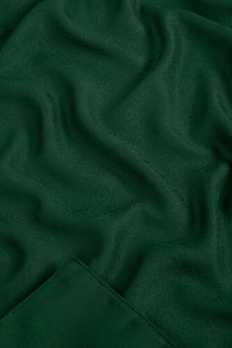 Zümrüt Piramit Monogram Desen Mercan Şal - 3