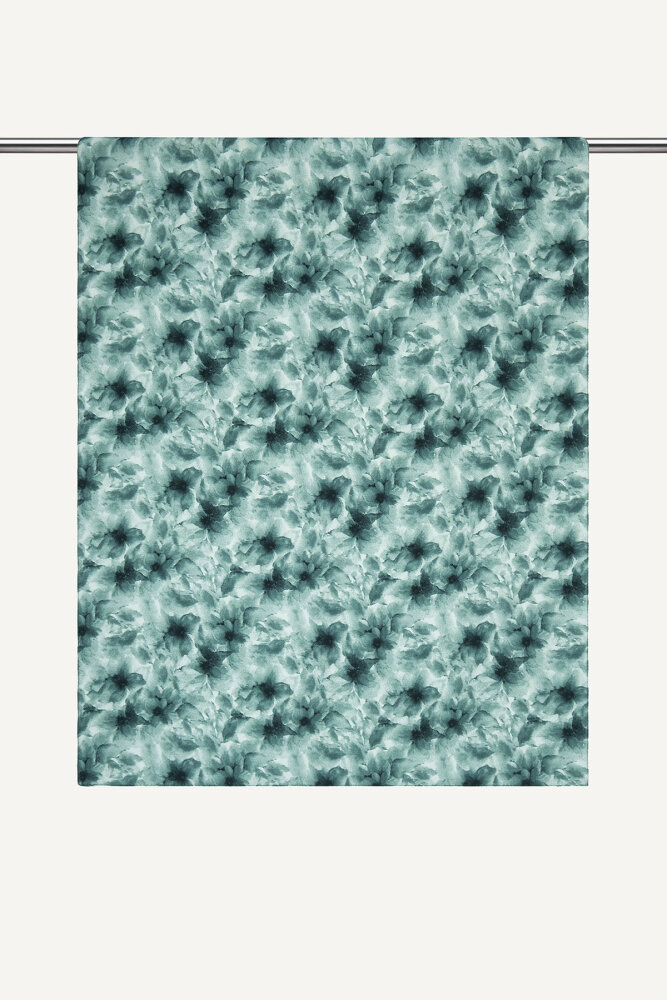 Zümrüt Sisli Buket Desen Rami Şal - 1